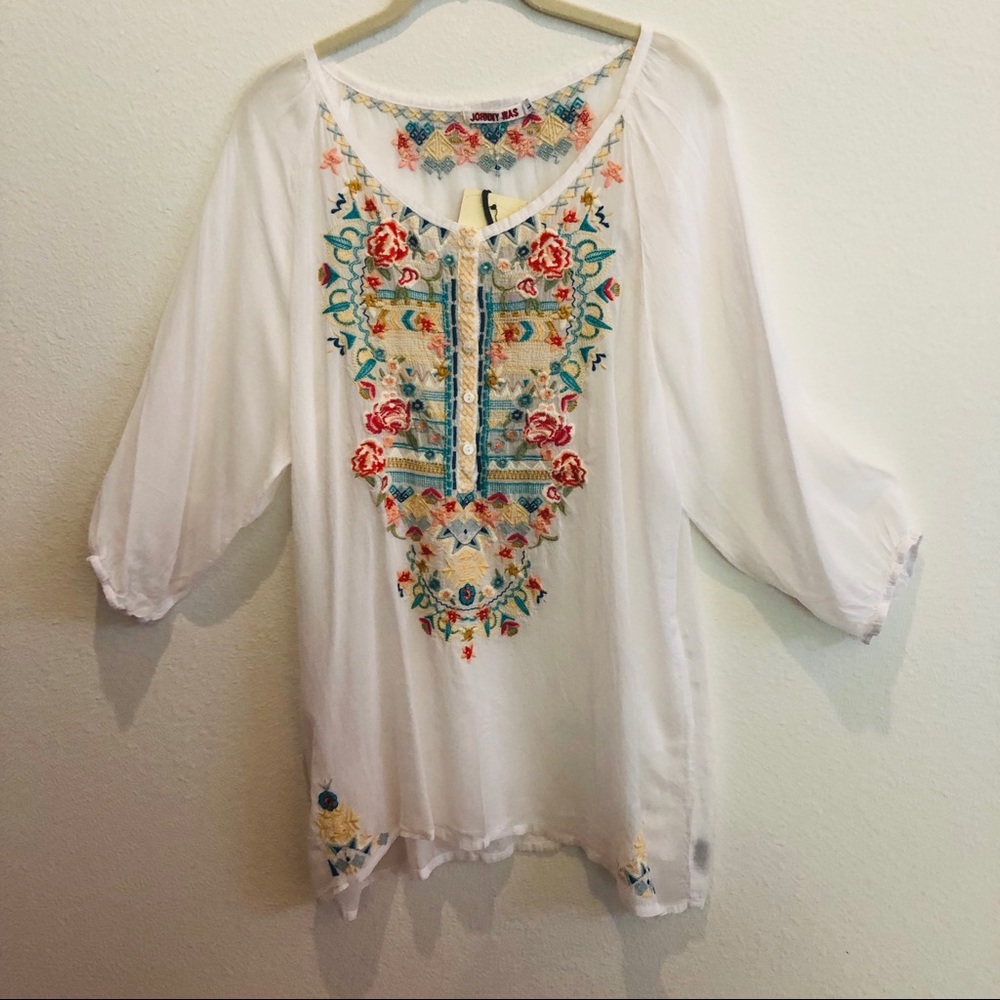 Johnny Was Linet Blouse Sz L
